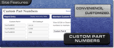 Custom Part Numbers: Use Your Own at ElliottElectric.com