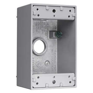Weatherproof aluminum electrical outlet and junction boxes