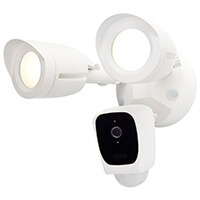 LED flood lights with security cameras