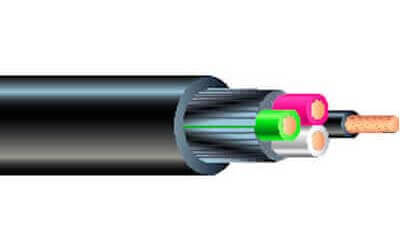 SJOOW Water-resistant, Junior Service Cable with oil-resistant insulation and jacket