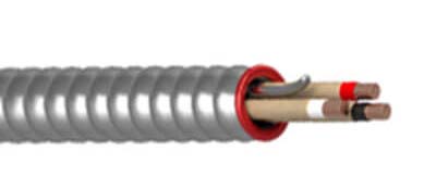 Aluminum AC or BX metal cable
