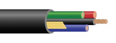 THHN/PVC tray cable #10 AWG 4 conductors