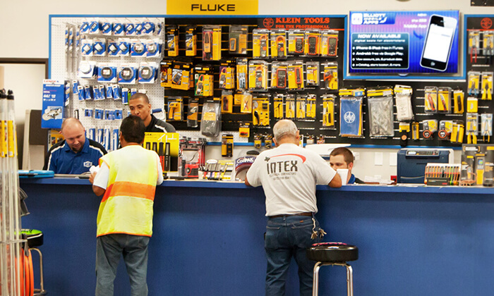 electrical supplies store counter service