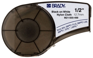 110894 - Nylon Labels, 0.5" X 16', BK/WH - Brady