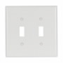 2039W - Wallplate 2G Toggle Thermoset Mid WH - Eaton