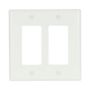 2052W - Wallplate 2G Decorator Thermoset Mid WH - Eaton Wiring Devices