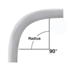 212ELL9036 - 2-1/2" SCH40 90D 36"R PVC Elbow - PVC & Accessories