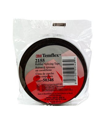 2155 - Temflex Rubber Splicing Tape, 3/4" X 22', BK - Temflex