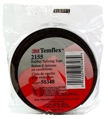 215534X22FT - Temflex Rubber Splicing Tape, 3/4" X 22', BK - Minnesota Mining (3M)
