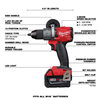 280422 - M18 Fuel 1/2" Hammer Drill Kit - Milwaukee®