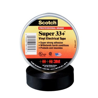 33 - Super 33+ Vinyl Electrical Tape, 3/4 INX66 FT, Black - Super 33+