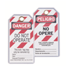 44841 - Lo Tag, Bilingual "Do Not Operate" Striped, 5/Card - Ideal