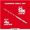 48209001 - 5/32" X 4" X 6" Shockwave Carbide Hammer Drill Bit - Milwaukee®