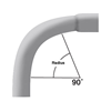 5233822 - 4" SCH40 90D 24"R PVC Elbow Bell End - PVC & Accessories