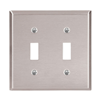 93072B0X1 - Wallplate 2G Toggle STD SS - Eaton