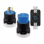 AHCL1530P - CCL Plug 30A 250V 3PH 3P4W-BL&BK - Eaton Wiring Devices