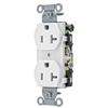 CR20WHI - Duplex Recp CG 20A 125V 5-20R WH - Hubbell Wiring Devices