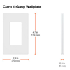 CW1BL - Claro Wallplate 1 Gang Black - Lutron