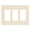 CW3LA - Claro Wallplate 3 Gang Light Almond - Lutron