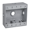DB550XS - 2G WP Gray Box - Five 1/2" Holes - 30 Cu In - Hubbell--Raco