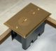 FB2 - Floor Box, Rectangular, Brass CVR, W/TR DPLX RCPT - Allied Moulded Products