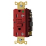 GFTWRST83R - 20A Comm HG Self Test TRWR GFR Red - Hubbell Wiring Devices