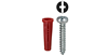 K6C0 - #10 Red Conical Anchor Kit W/PH Combo Drive Screws - L.H. Dottie CO.