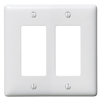 NP262W - Wallplate, 2-G, 2) Rect, WH - Hubbell Wiring Devices
