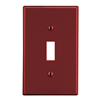 P1R - Wallplate, 1-G, Tog, Red - Hubbell Wiring Devices