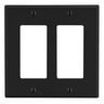 P262BK - Wallplate, 2-G, 2) Dec, BK - Hubbell Wiring Devices