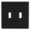 P2BK - Wallplate, 2-G, 2) Tog, BK - Hubbell Wiring Devices