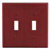 P2R - Wallplate, 2-G, 2) Tog, Red - Wiring Device-Kellems