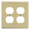 P82I - Wallplate, 2-G, 2) Dup, Iv - Wiring Device-Kellems