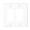 PJ262W - Wallplate 2G Decorator Poly Mid WH - Eaton