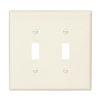 PJ2LA - Wallplate 2G Toggle Poly Mid La - Eaton