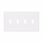 PJ4W - Wallplate 4G Toggle Poly Mid WH - Eaton