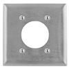 SS703 - Wallplate, 2-G, 2.15", 4 Bolt, SS - Wiring Device-Kellems