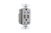 TR5362USBGRY - Dup Rec 20A TR Spec W/3.1A Usb CHRG Gy - Legrand-Pass & Seymour