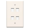 WP3404LA - 1G Wall Plate 4-Port La (M10) - Legrand-On-Q