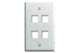 WP3404WH - 1G Wall Plate 4-Port WH (M10) - Legrand-On-Q
